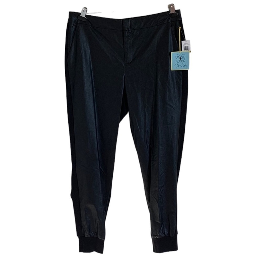 Cece Faux Leather Panel Leggings